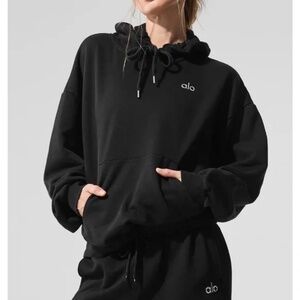 ALO Yoga Black Accolade Hoodie & Sweatpants - Size L